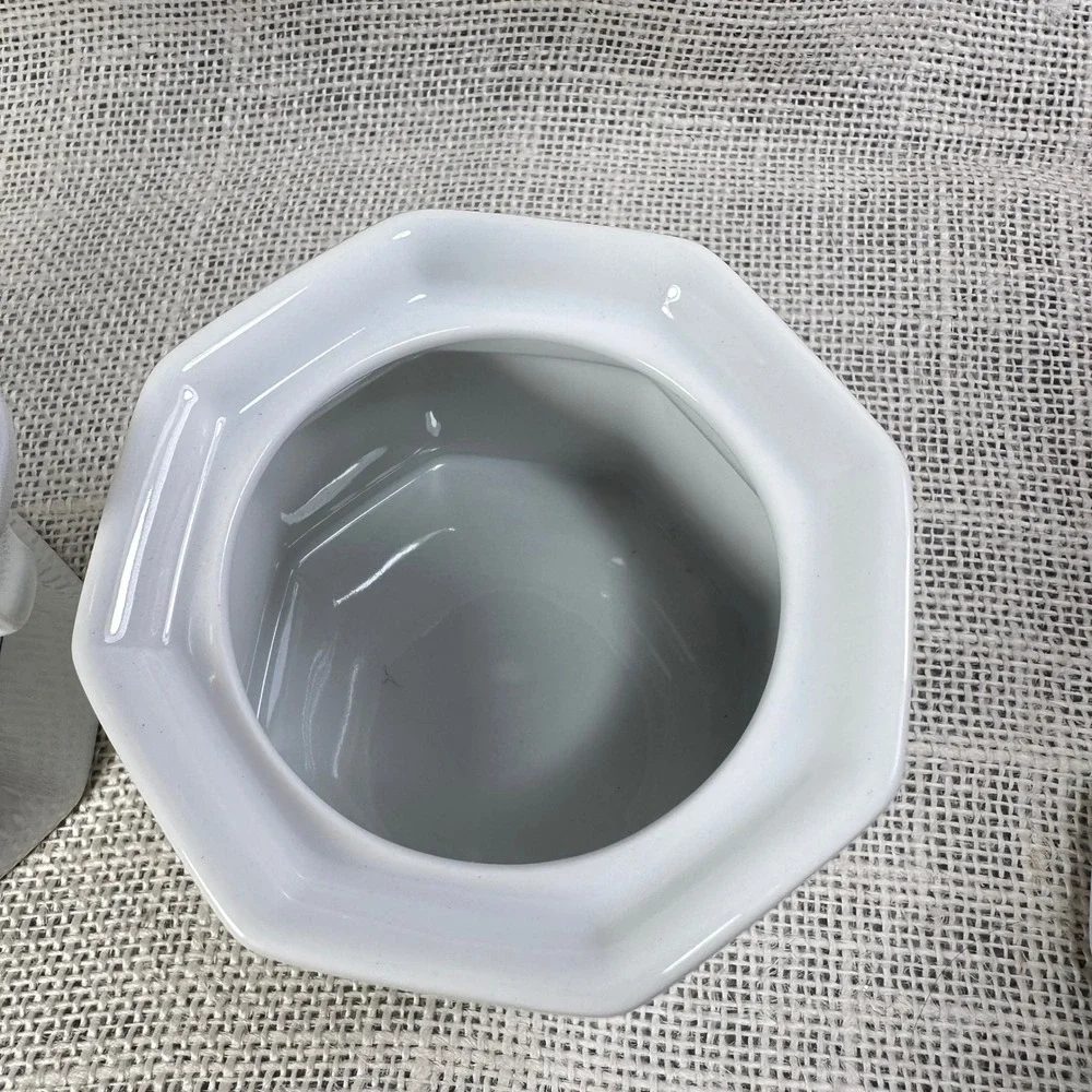 Studio Nova Synthesis Y0031 Creamer and Sugar Bowl Set White Black Art Dec Style